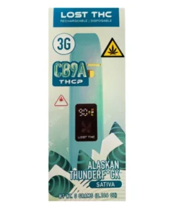 alaskan thunderf*ck lost thc cb9a v4 disposable 3g