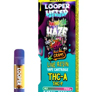 amnesia haze looper lifted series thc a+thc p live resin cart 2g