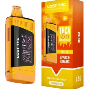 apples & bananas lost thc thca blend live concentrate disposible 7500mg