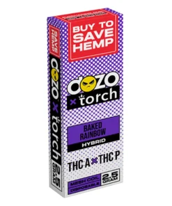 baked rainbow dozo x torch thc a + thc p vape 2.5g
