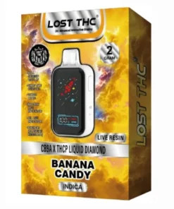 banana candy lost thc cb9a x thcp liquid diamond live resin disposable 2g