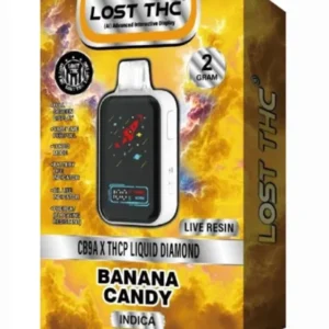 banana candy lost thc cb9a x thcp liquid diamond live resin disposable 2g