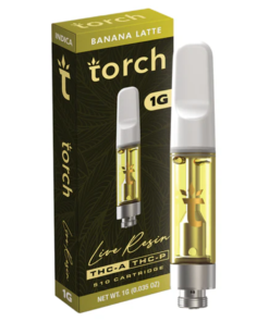 banana latte torch live resin thc a + thc p 510 cartridge 1g