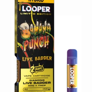 banana punch looper limited edition diamond live badder cartridge 2g