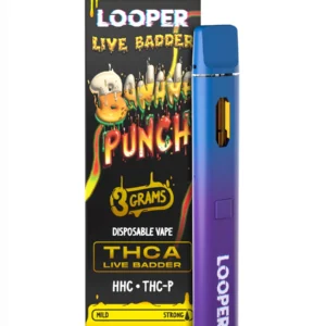banana punch looper live badder thc a+hhc+thc p disposable vape 3g