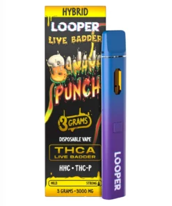banana punch looper live badder thc a+hhc+thc p disposable vape 3g