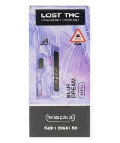 blue dream lost thc thcp+cb9a+d8 rechargeable vape 7500mg