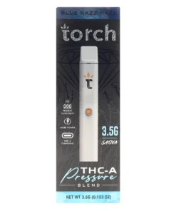 blue razz haze torch thc a pressure blend vape 3.5g