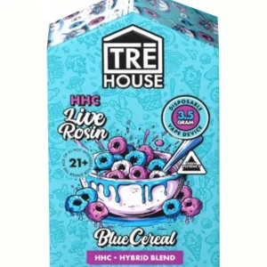 blue cereal tre house hhc live rosin vape pen 3.5g