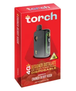 crunch berry kush torch designer distillate disposable 4g