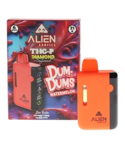 dum dums watermelon alien exotics thc p diamond infused live rosin vape 6g