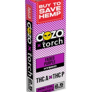 faded purple dozo x torch thc a + thc p vape 2.5g