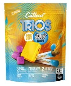 lemon gelato | tropical burst cutleaf trios kief loaded