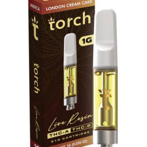 london cream cake torch live resin thc a + thc p 510 cartridge 1g
