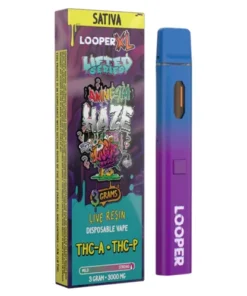 amnesia haze looper xl lifted series thc a+thc p disposable 3g
