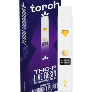 midnight runtz torch thc p live resin vape 1g