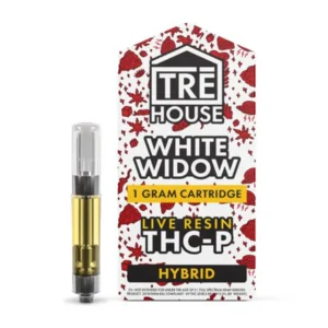 white widow tre house live resin thc p cartridge 1g